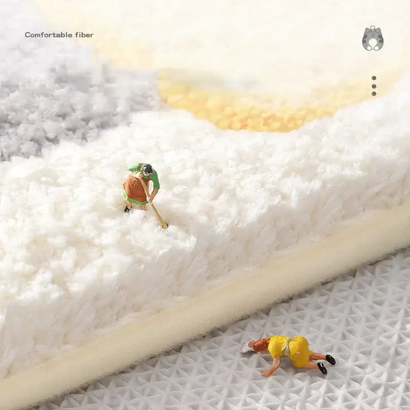 Gray Microfiber Animal Rug