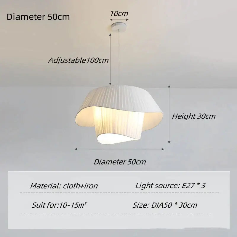 Beige Double Pendant Lamp