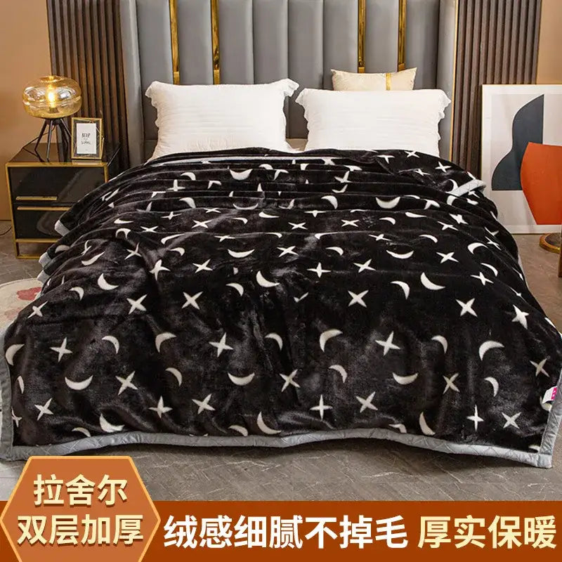 Black White Chevron Blanket
