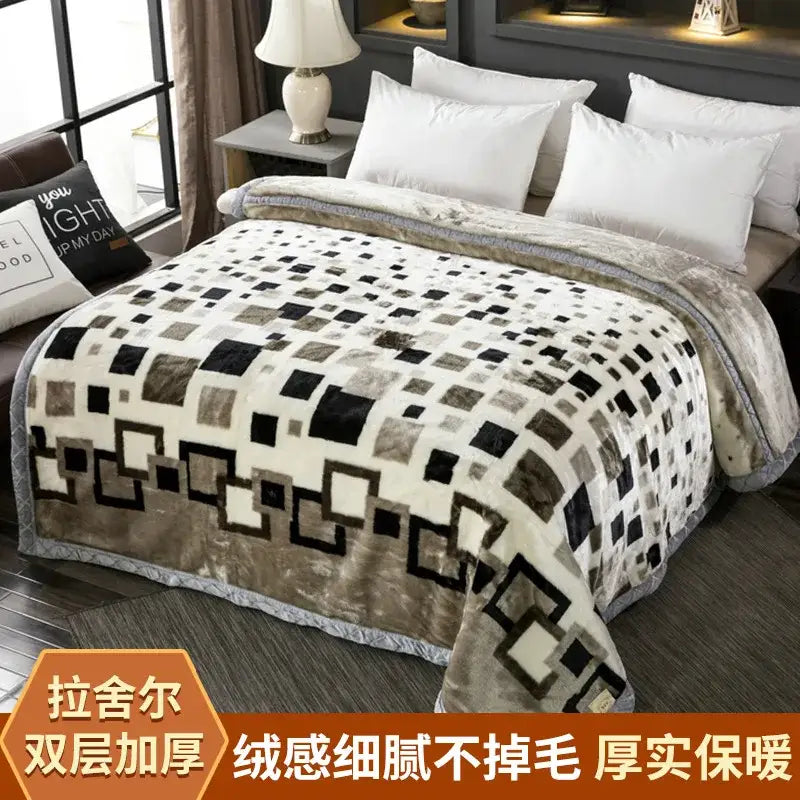 Black White Chevron Blanket