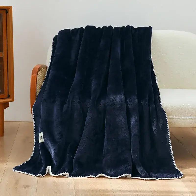 Gray Double-Layer Warm Blanket