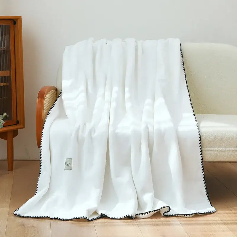 Gray Double-Layer Warm Blanket