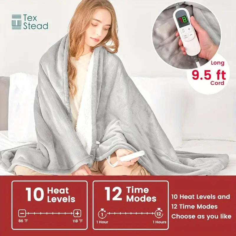 Red Electric Heated Blanket