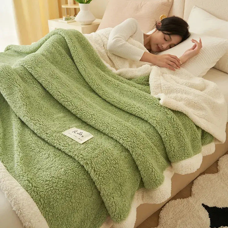 Gray Coral Fleece Blanket