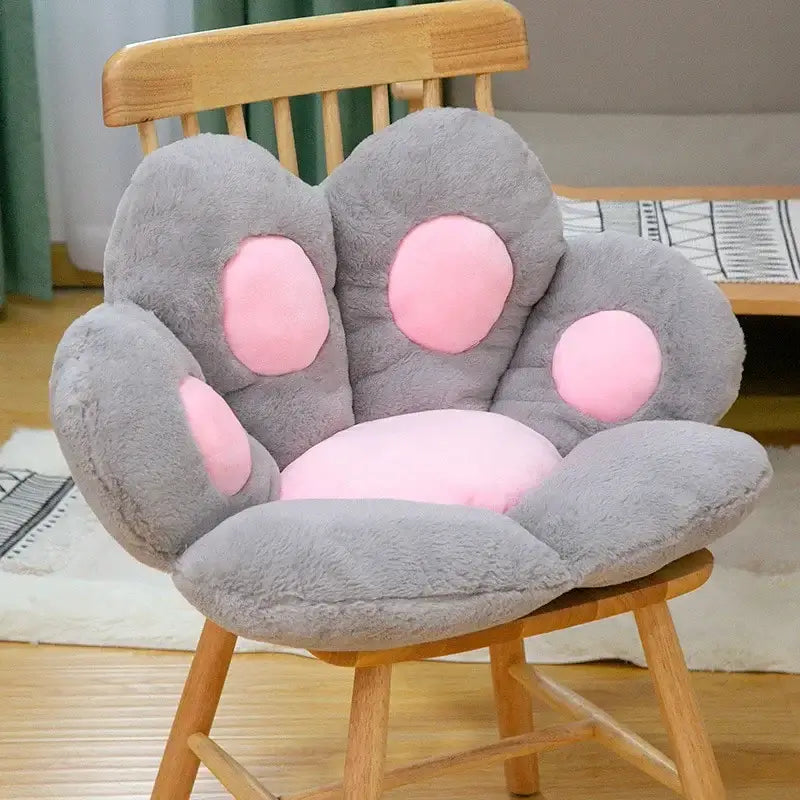 Gray Pink Cat Cushion