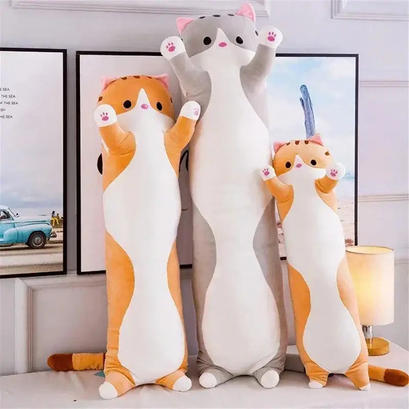 Gray White Body Pillow