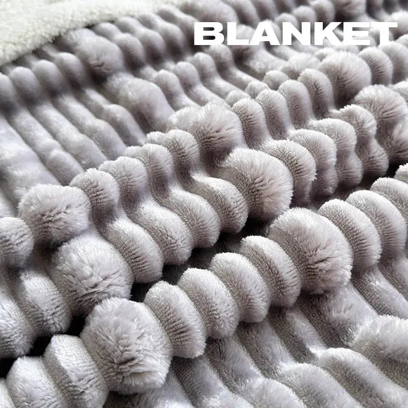 Gray Sherpa Wool Blanket