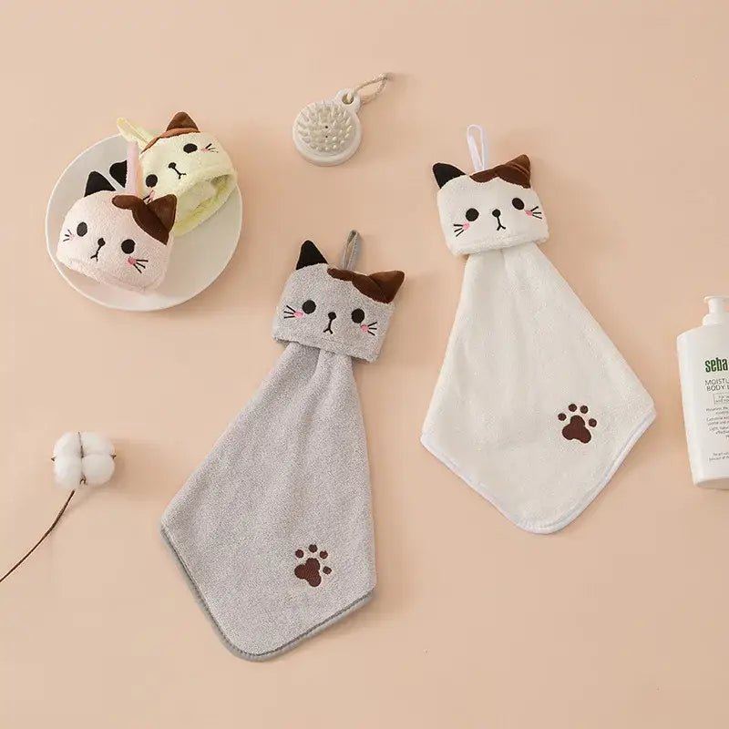 Pink Cat Kitchen Towel