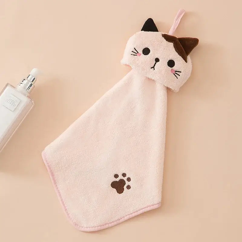 Pink Cat Kitchen Towel