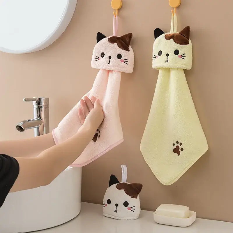 Pink Cat Kitchen Towel