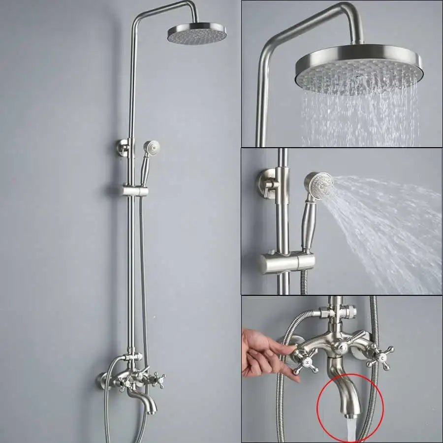 Brushed Nickel Rainfall Faucet