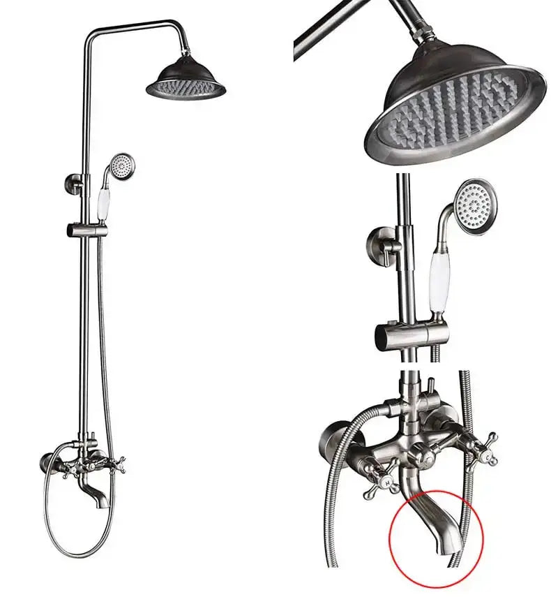 Brushed Nickel Rainfall Faucet