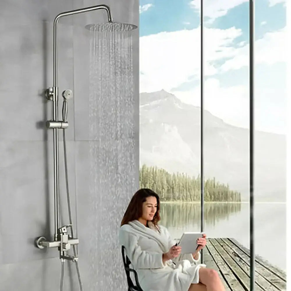 Brushed Nickel Rainfall Faucet