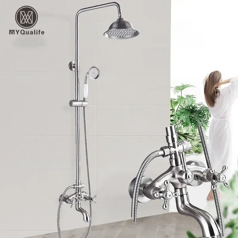 Brushed Nickel Rainfall Faucet