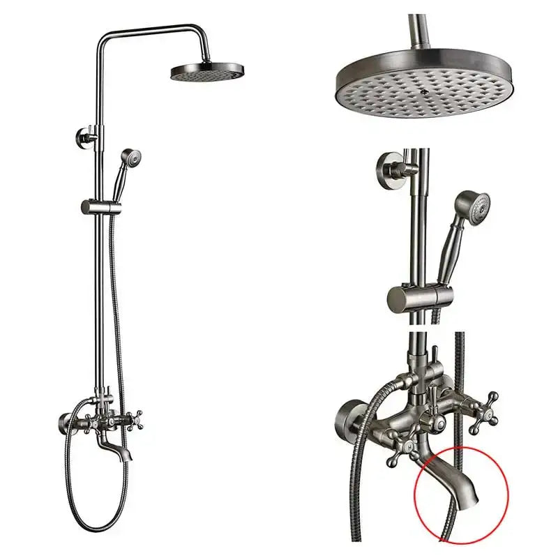 Brushed Nickel Rainfall Faucet