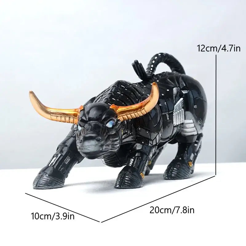 Gold Wall Bull Statue
