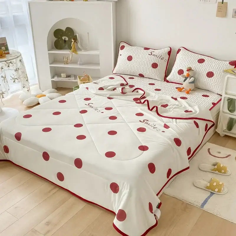 Red White Comforter Set