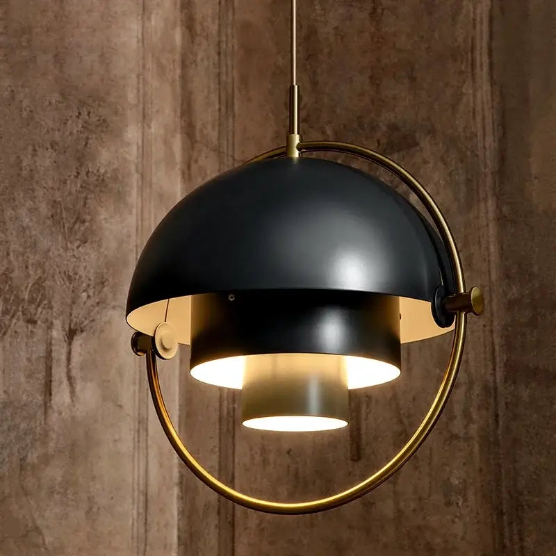 Black Gold Iron Pendant Post-Modern Dia38cm