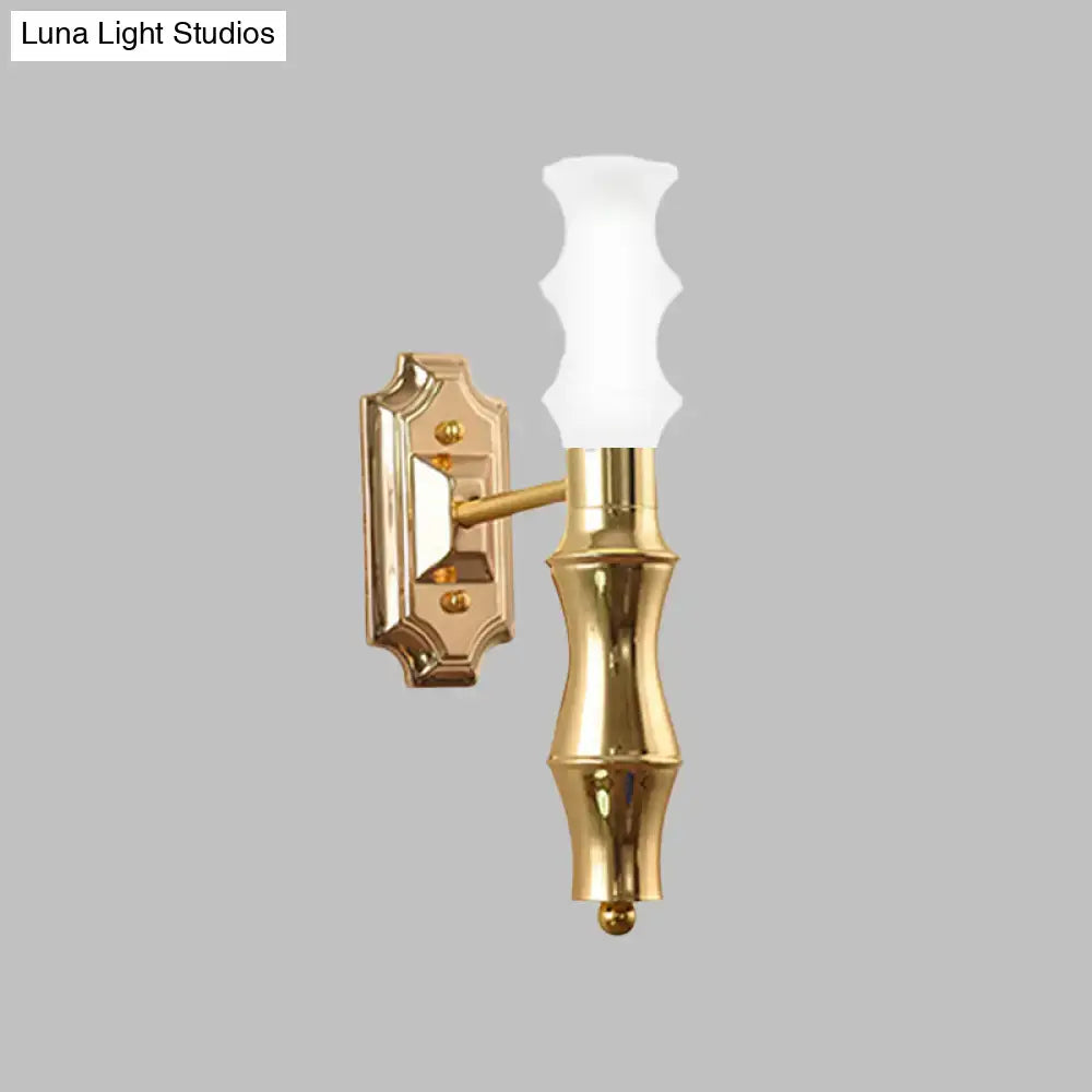 Brass Bamboo Wall Sconce