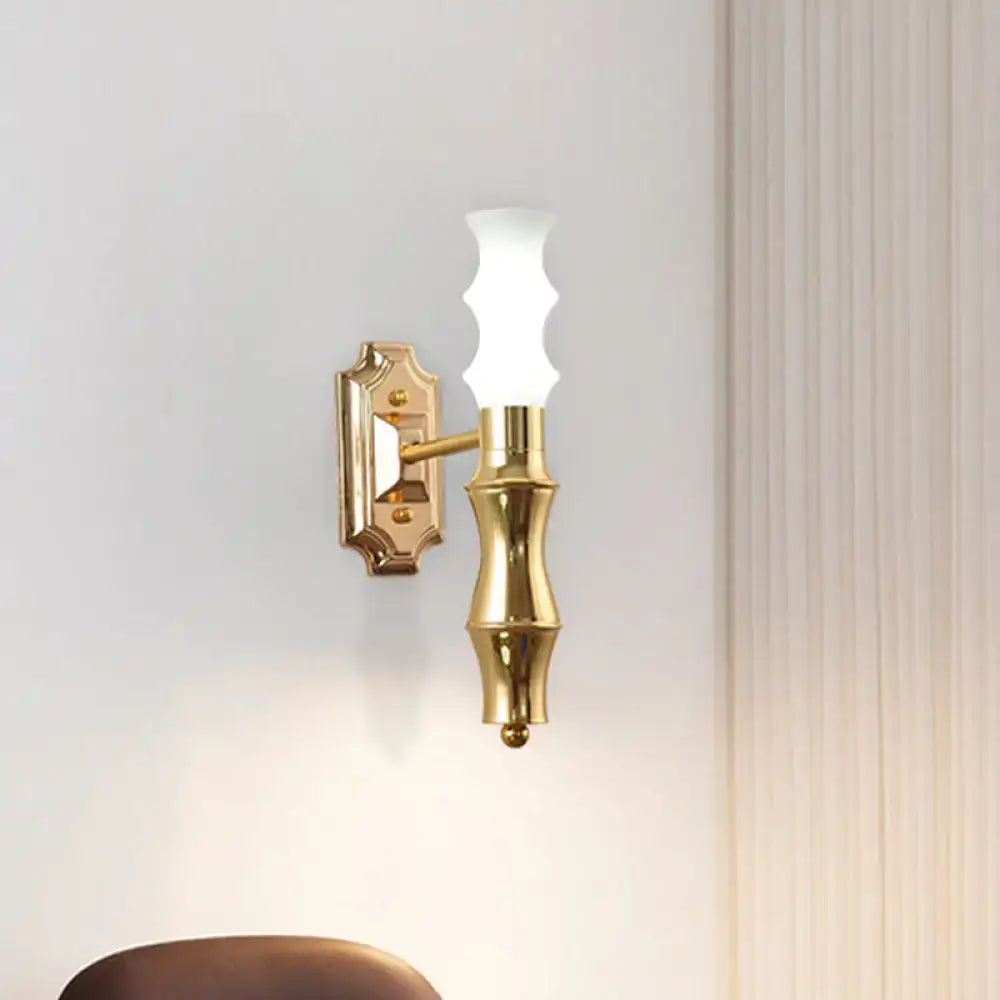 Brass Bamboo Wall Sconce