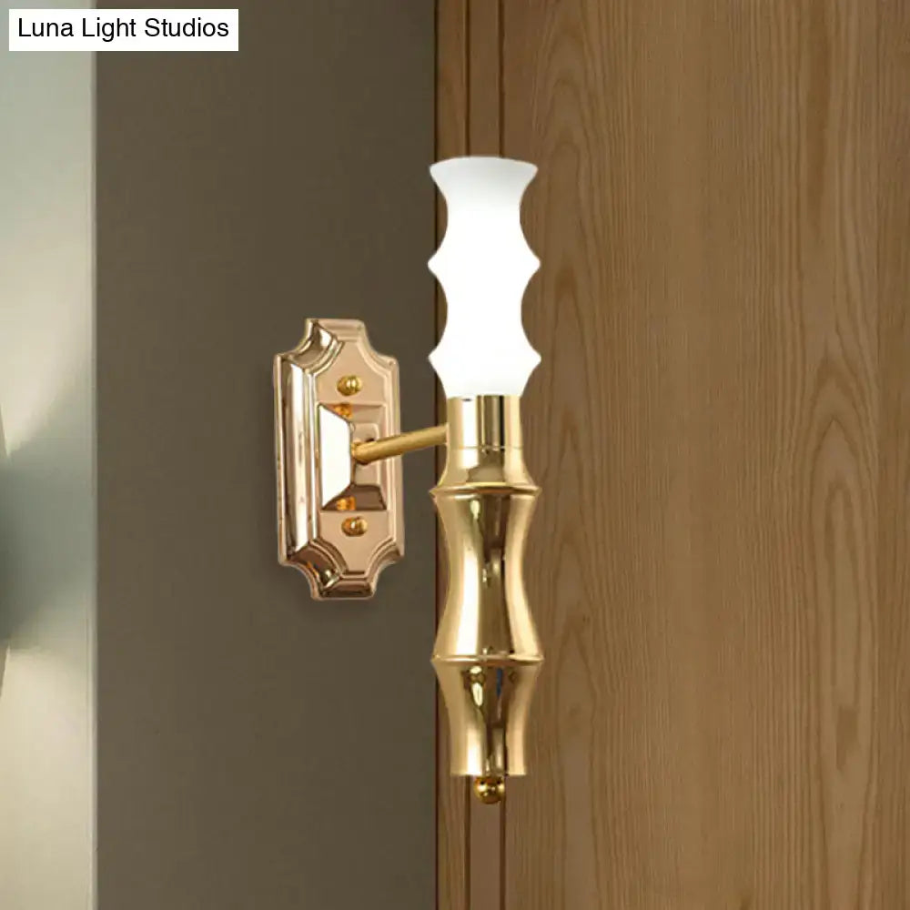Brass Bamboo Wall Sconce