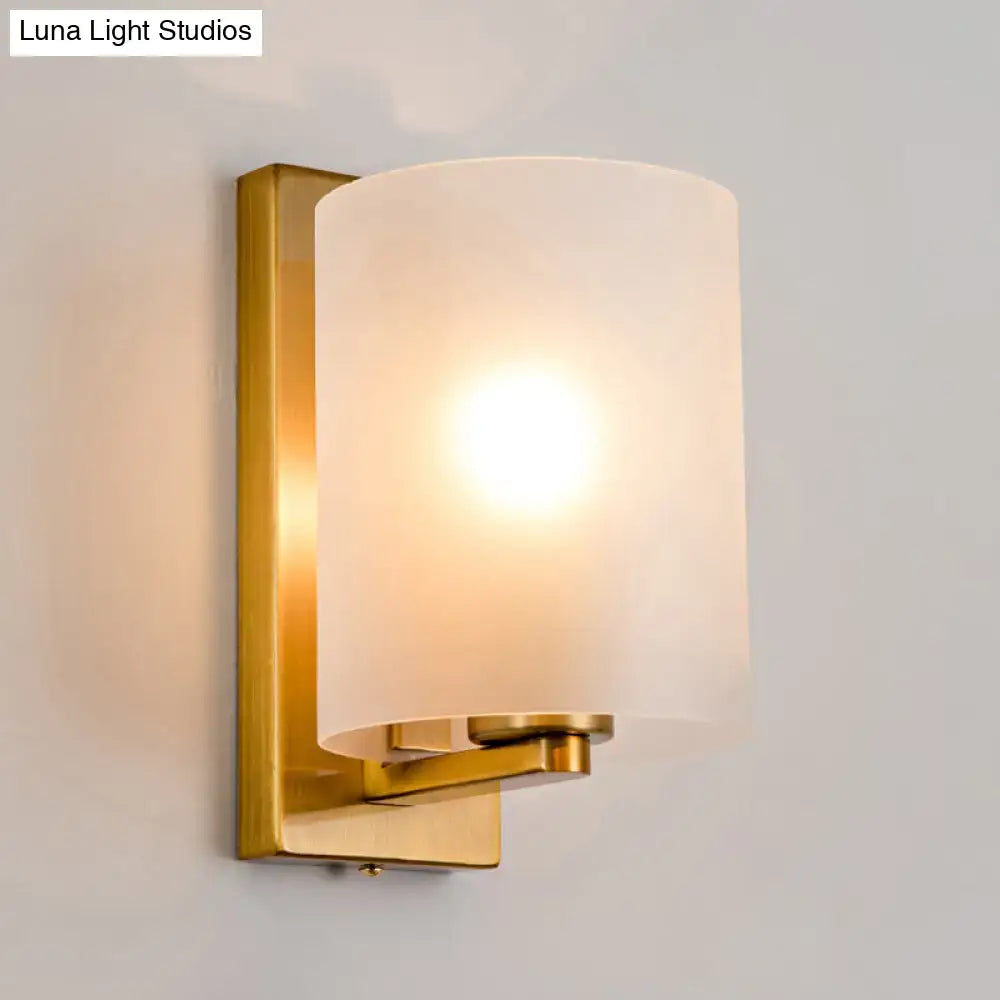 Brass Clear Glass Sconce
