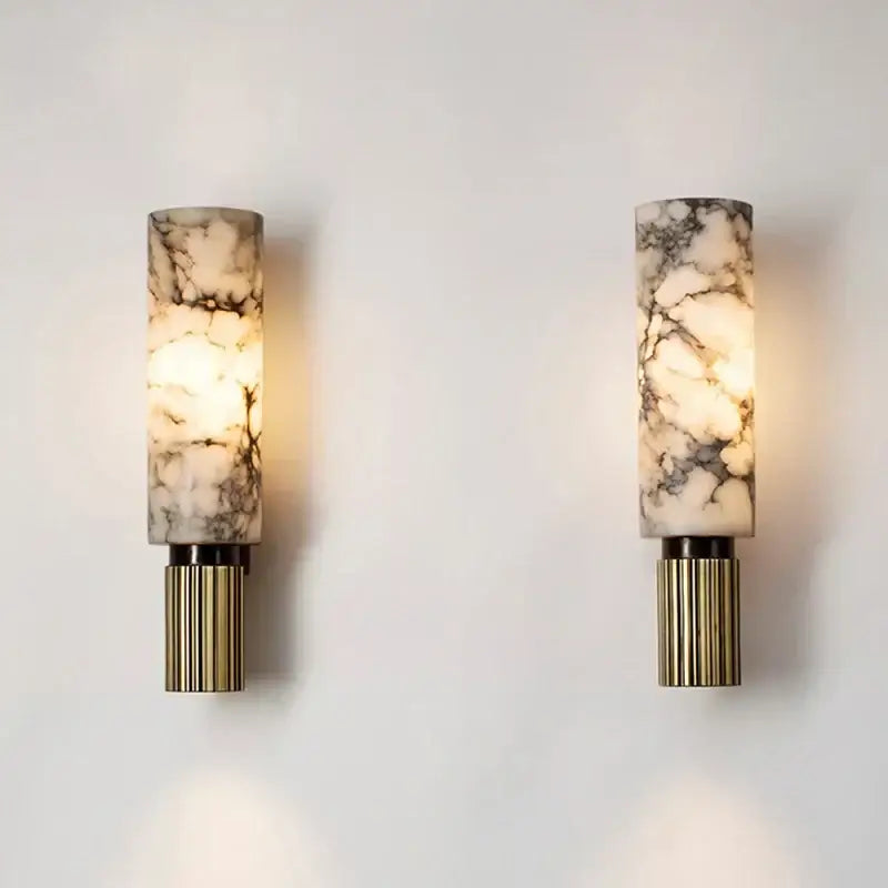 Brass Alabaster Wall Lamp