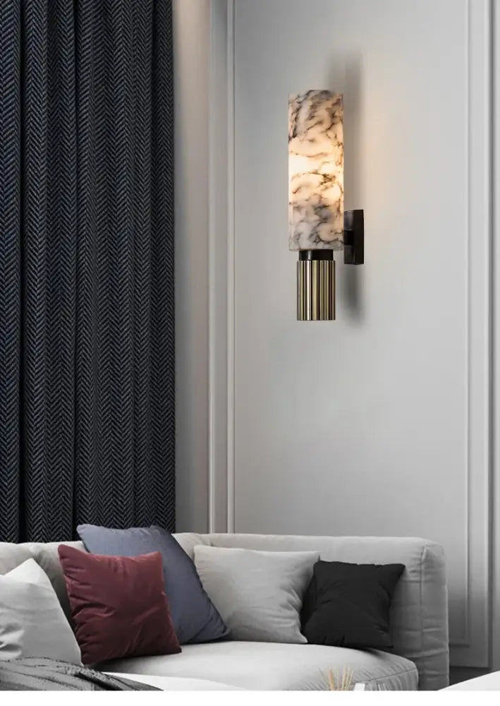 Brass Alabaster Wall Lamp