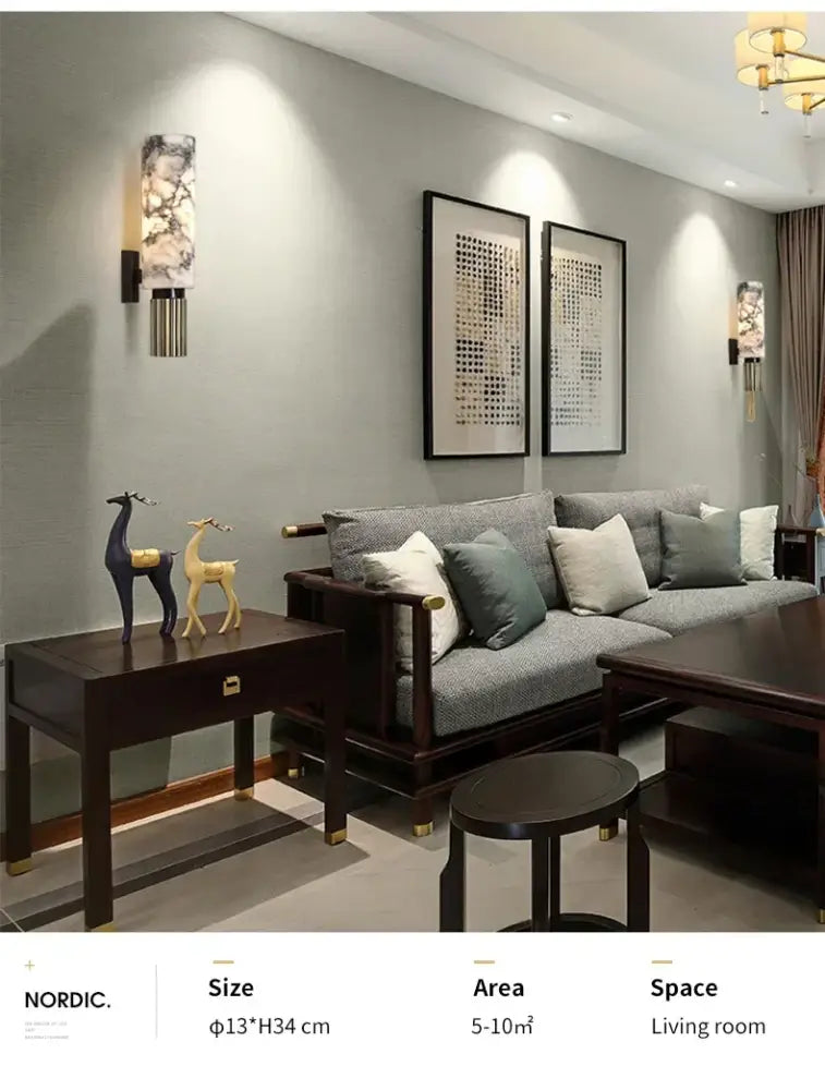 Brass Alabaster Wall Lamp