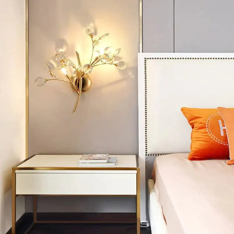 Gold Crystal Branch Sconce