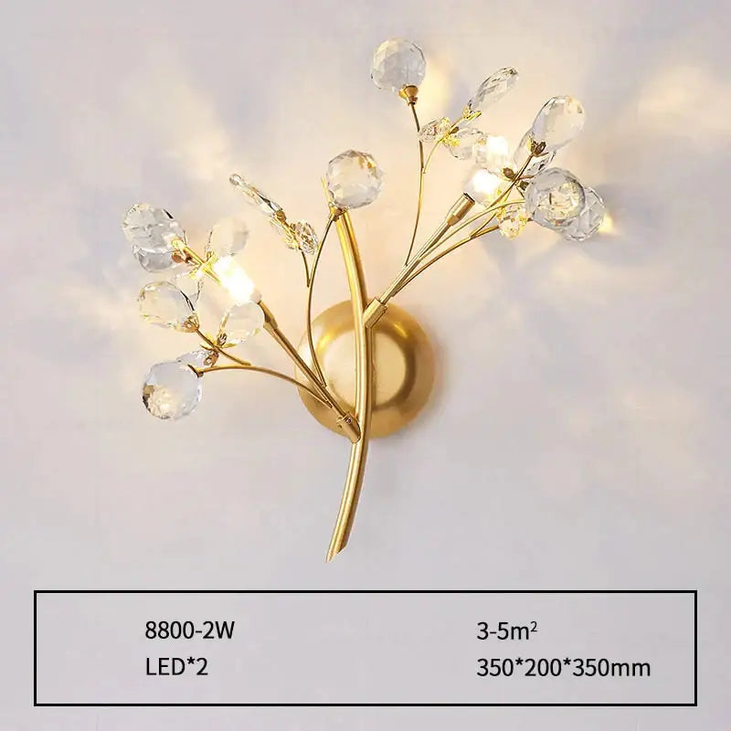 Gold Crystal Branch Sconce