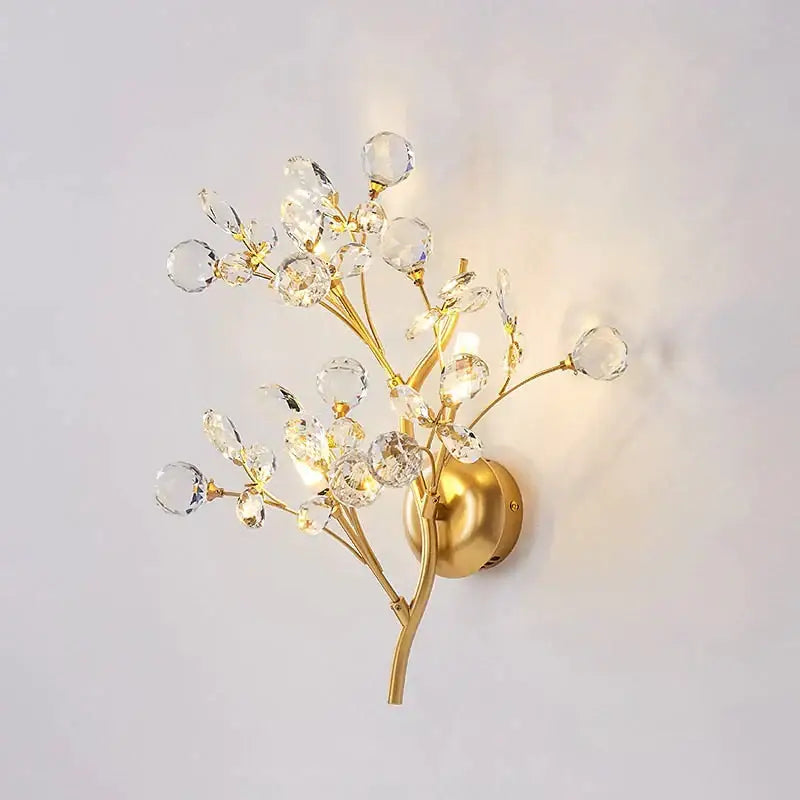 Gold Crystal Branch Sconce