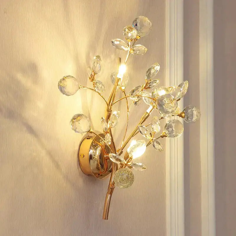 Gold Crystal Branch Sconce