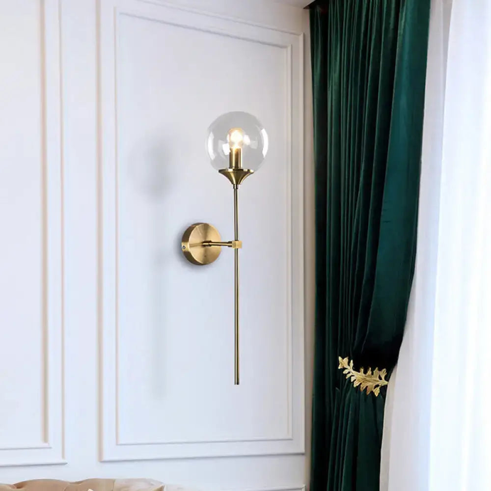Amber Smoke Glass Wall Sconce