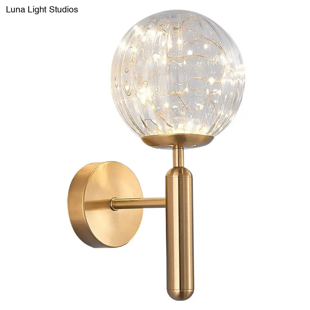 Black Glass Wall Sconce