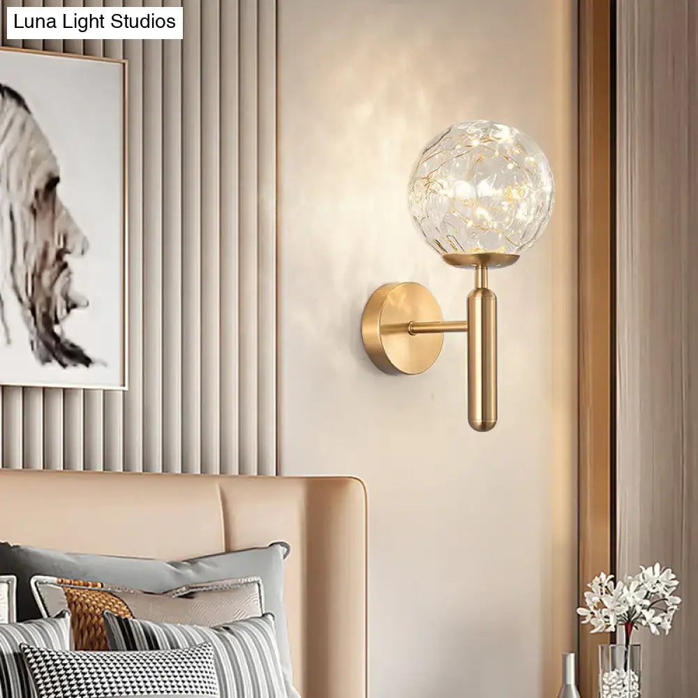 Black Glass Wall Sconce