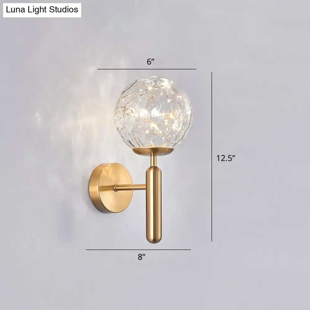 Black Glass Wall Sconce