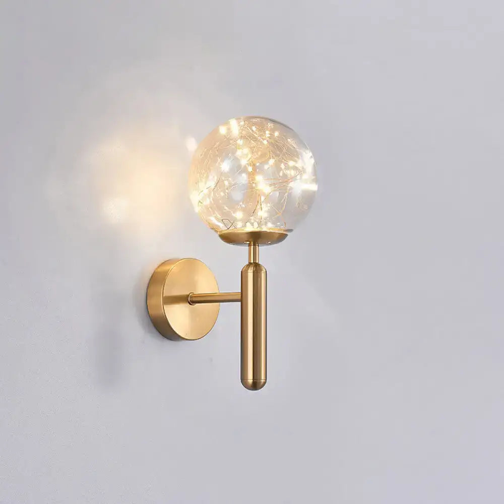 Black Glass Wall Sconce