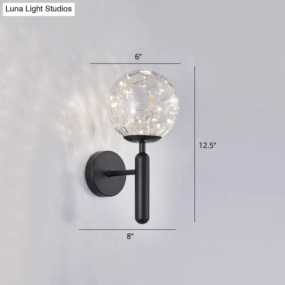 Black Glass Wall Sconce