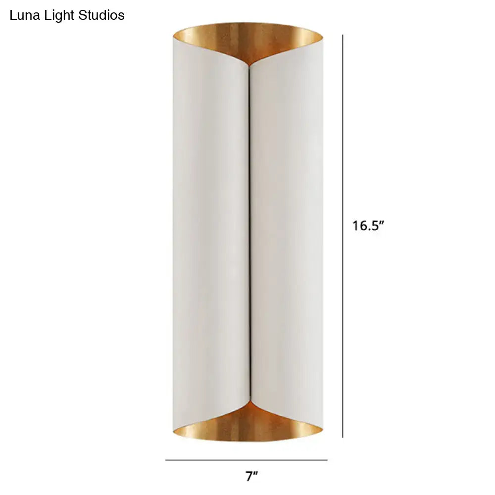 Black Roll Metal Wall Lamp