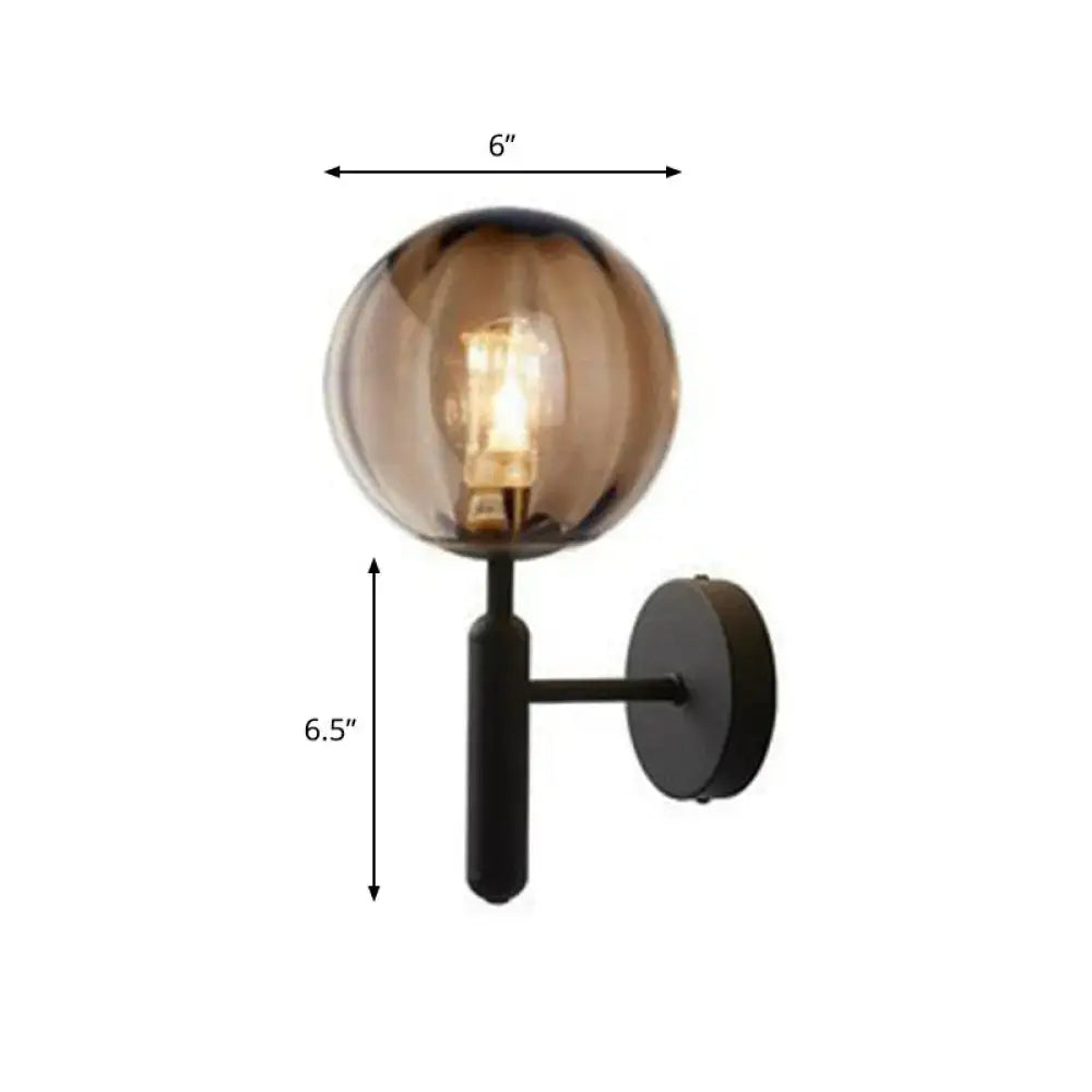 Black Gold Globe Sconce