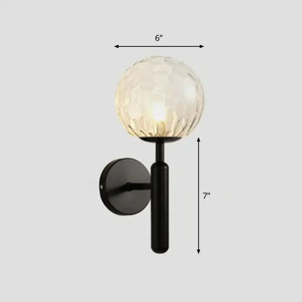 Black Gold Globe Sconce