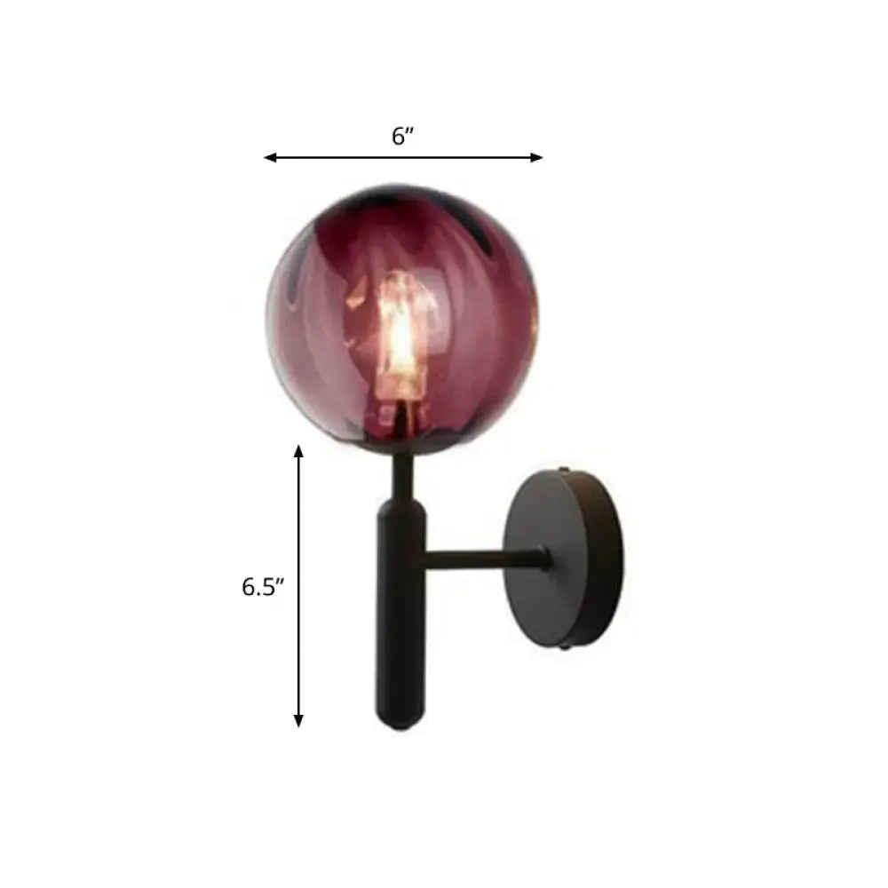 Black Gold Globe Sconce