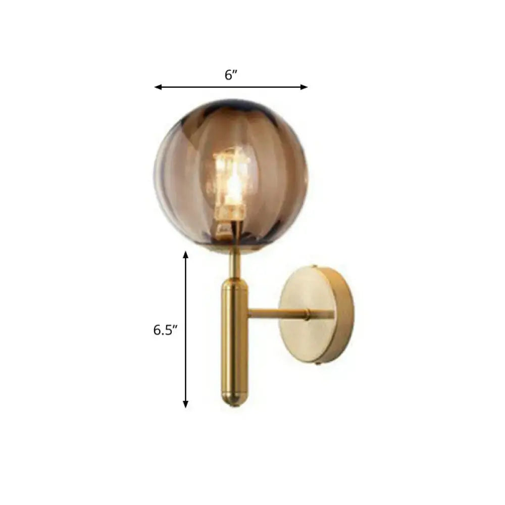 Black Gold Globe Sconce