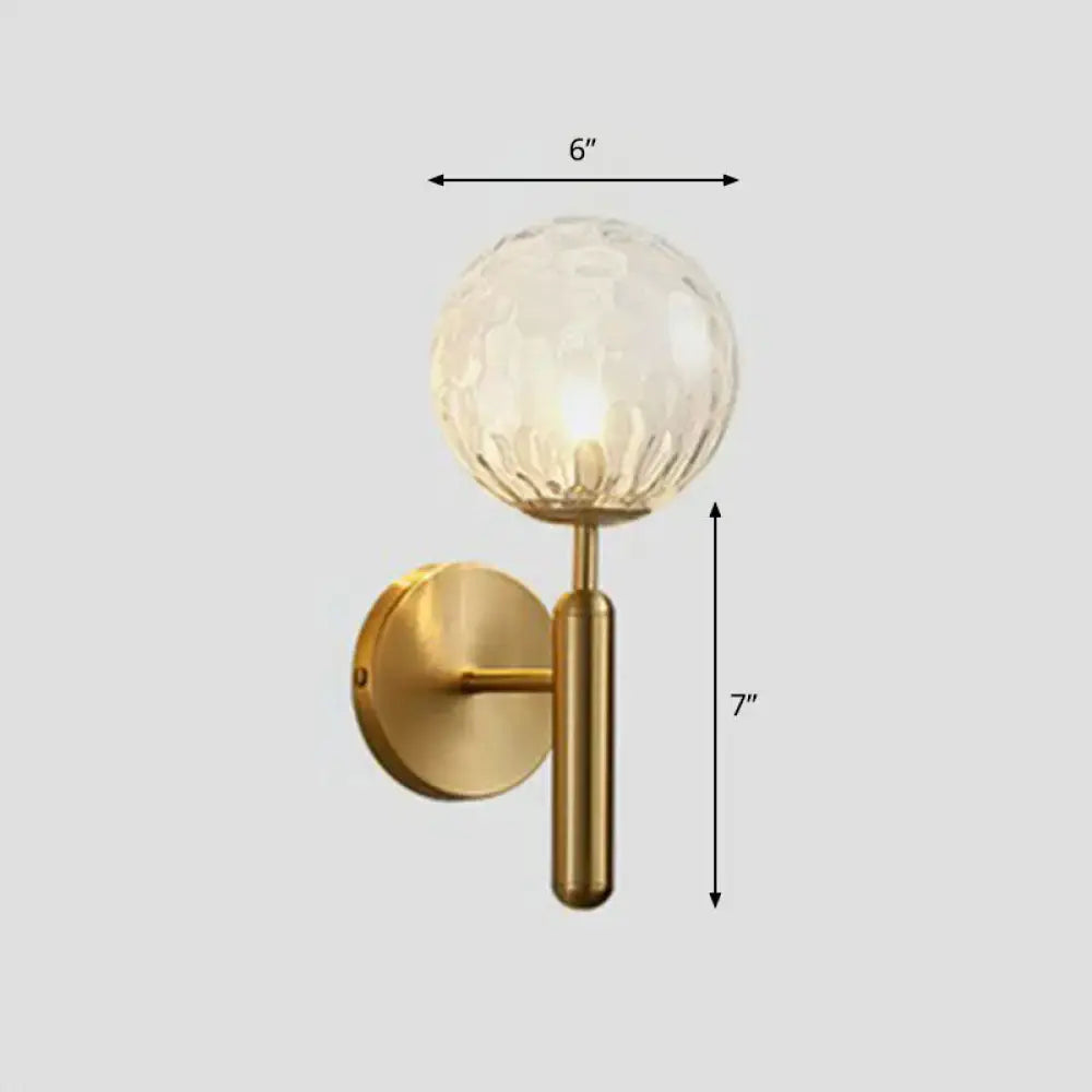Black Gold Globe Sconce