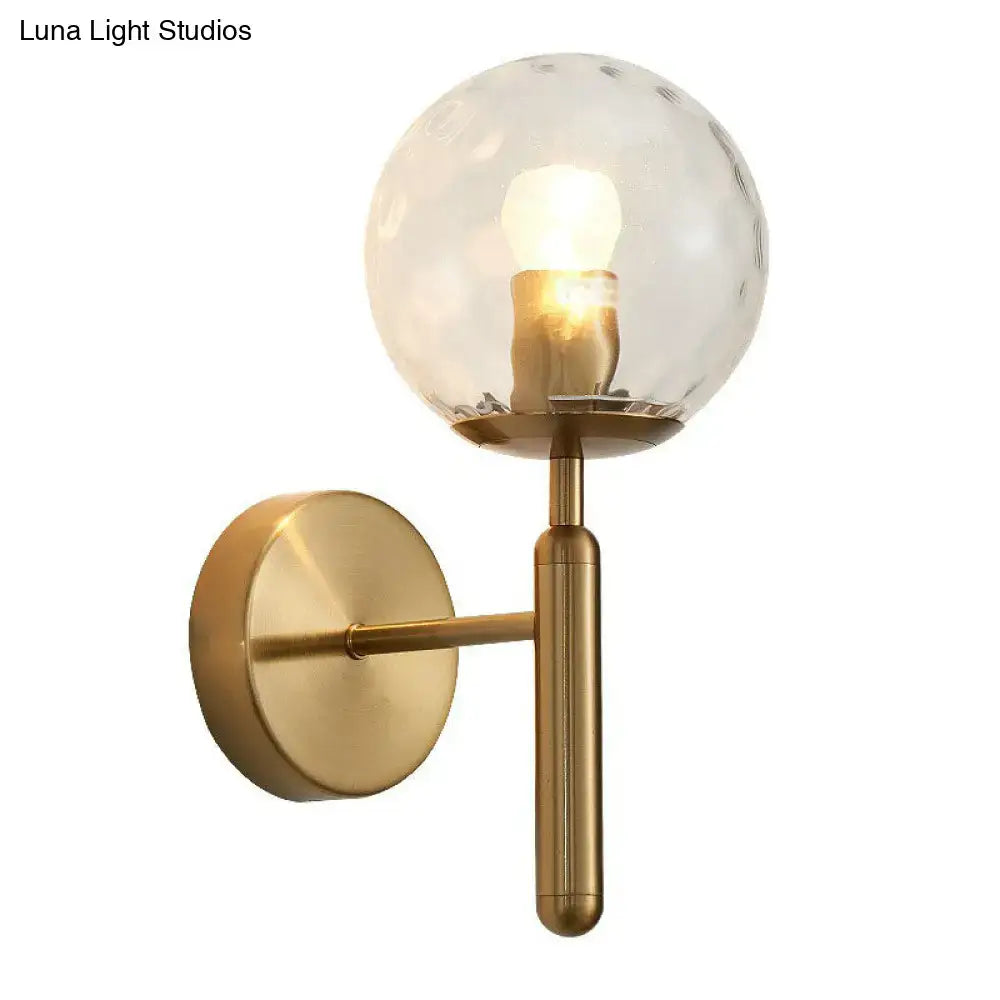 Black Gold Globe Sconce