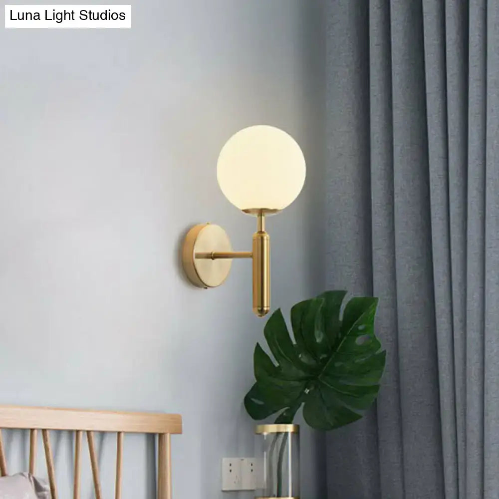 Black Gold Globe Sconce