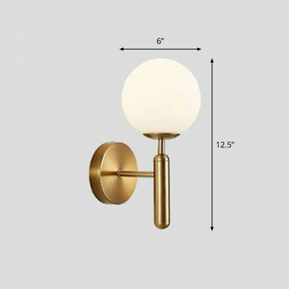 Black Gold Globe Sconce