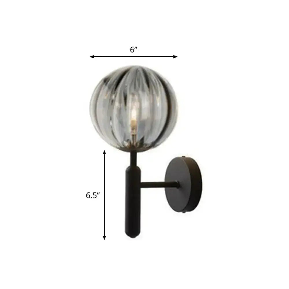 Black Gold Globe Sconce