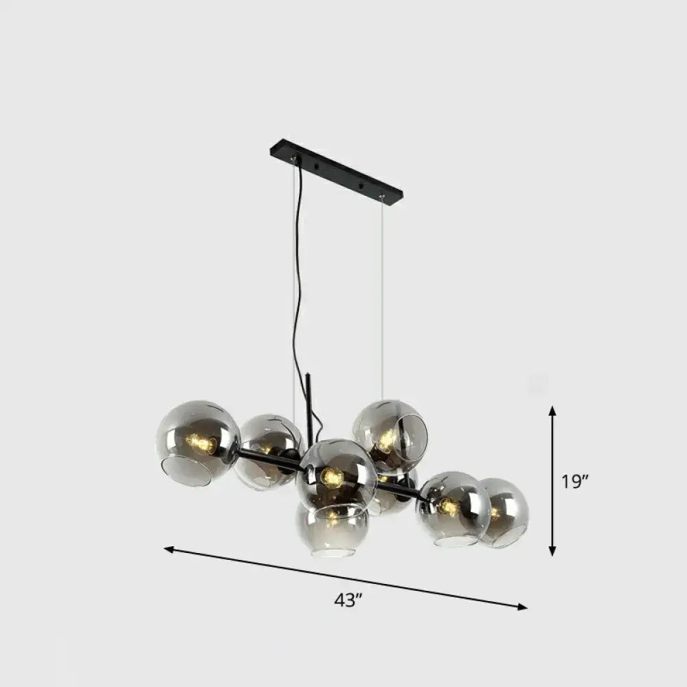 Black Smoke Glass Chandelier